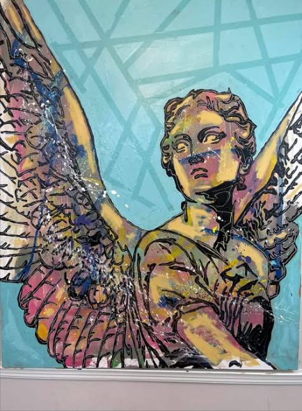 The angel canvas on its own