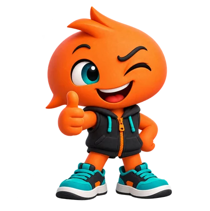 SHFT winking with a thumbs up