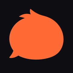 The new theSHFT app icon: SHFT's orange head as a chat bubble on a near black square
